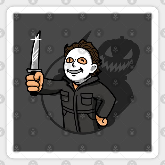 Cute Halloween Slasher Gamer Horror Movie Parody Sticker by BoggsNicolas